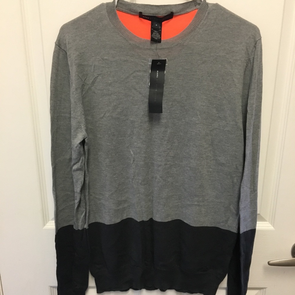 Marc Jacobs Two Block Silk/Cashmere Crewneck